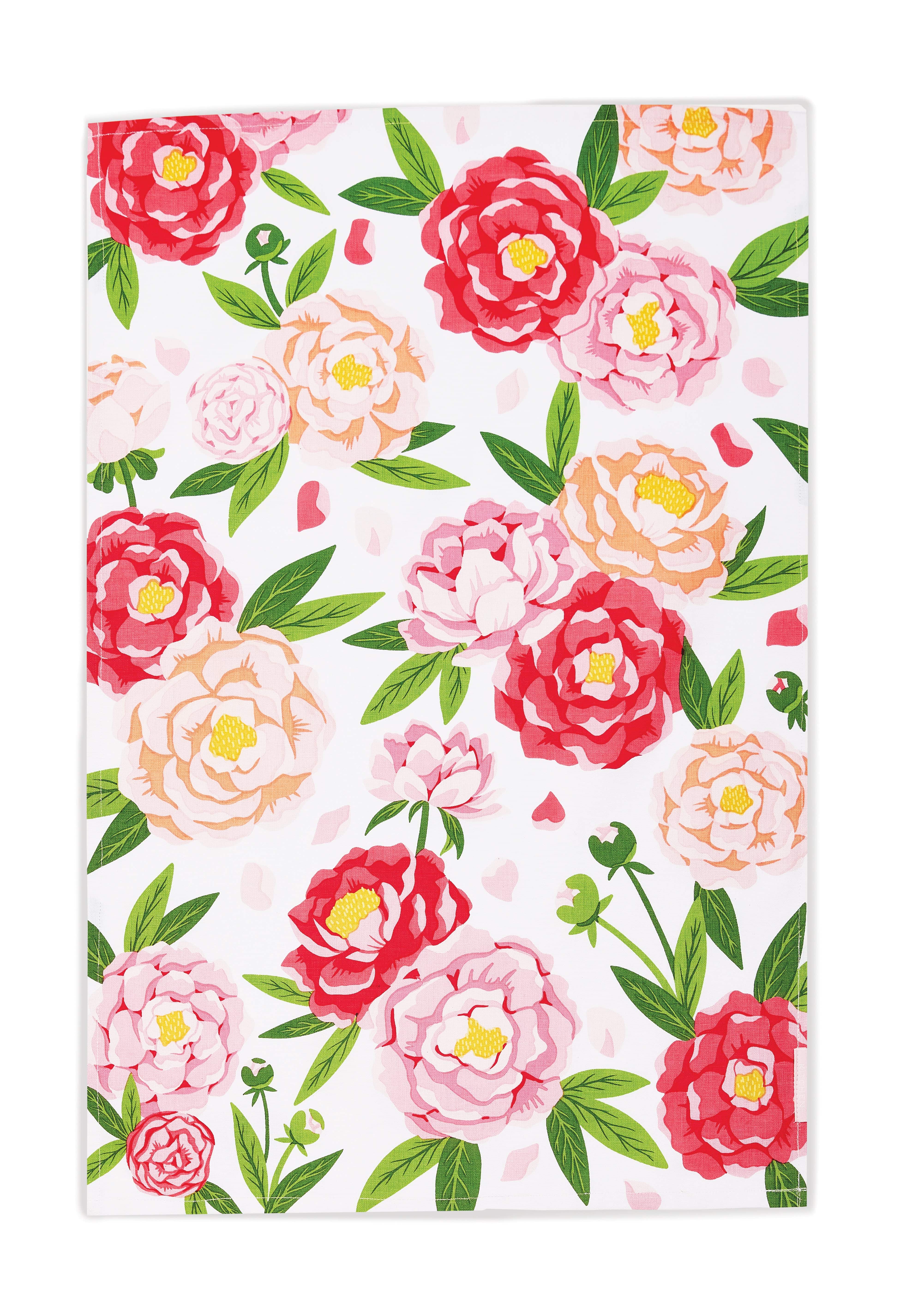 Stonewall Kitchen Peonies Tea Towel - Olive Oil Etcetera 