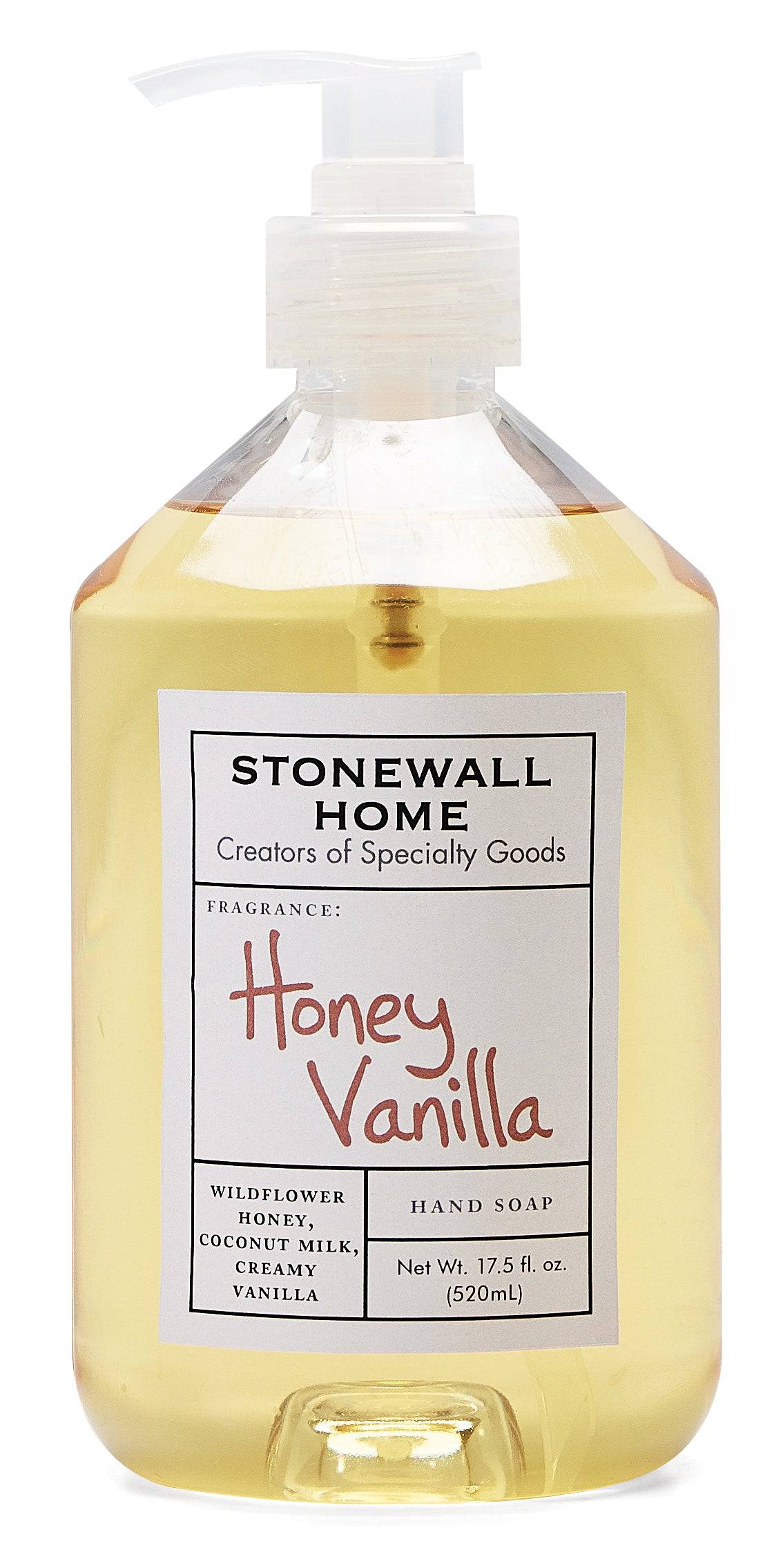 Stonewall Home Honey Vanilla Hand soap - Olive Oil Etcetera 