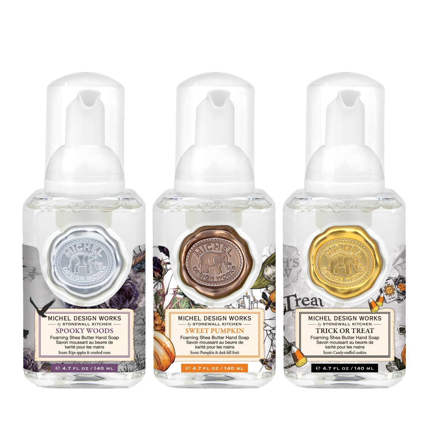 Michel Design Works Set of 3 Mini Foaming Hand Soaps - Halloween Collection