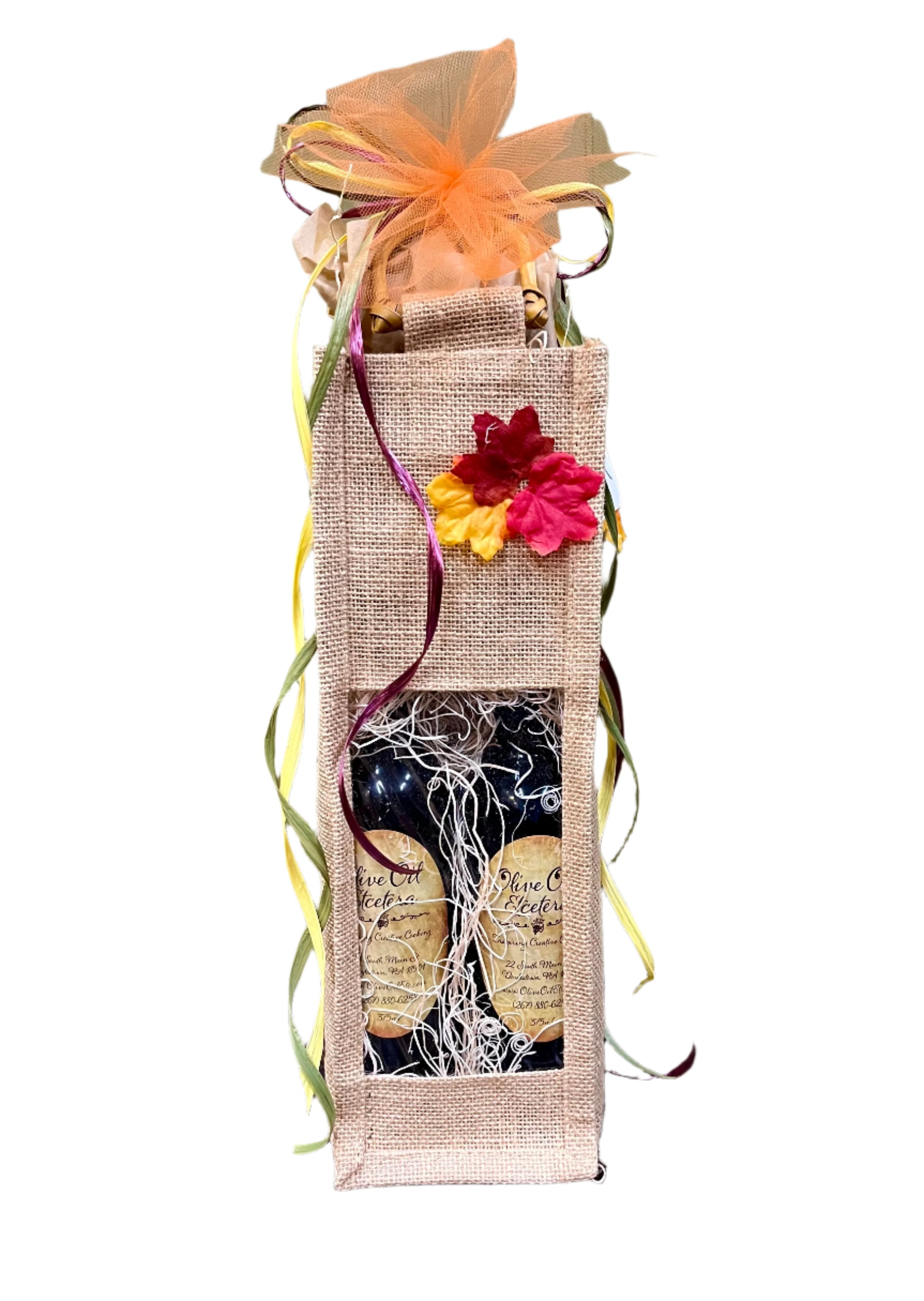 Fall Themed Burlap Bag Gift Set- 375mL