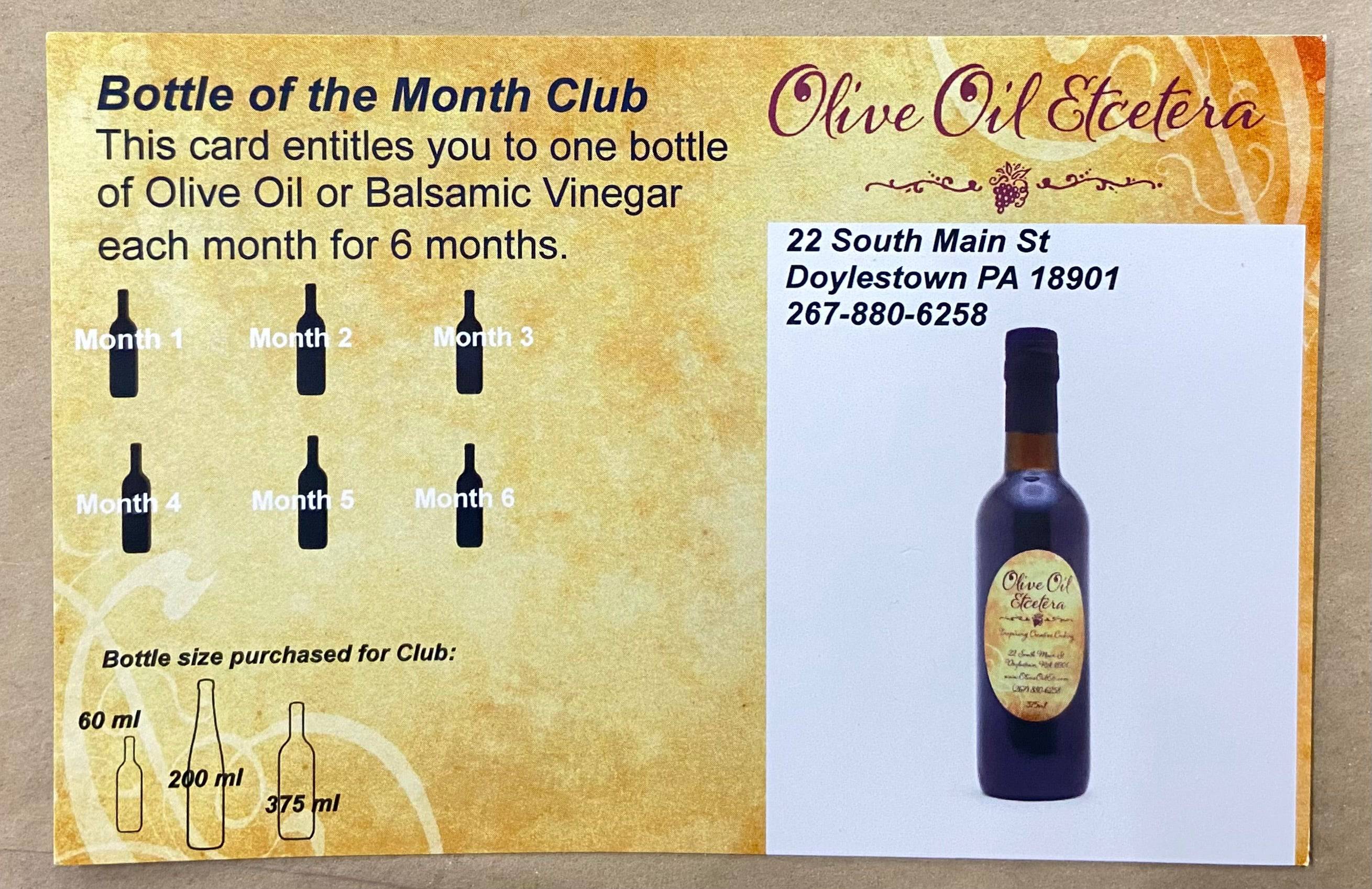 Bottle of the Month Club Subscription - Olive Oil Etcetera 