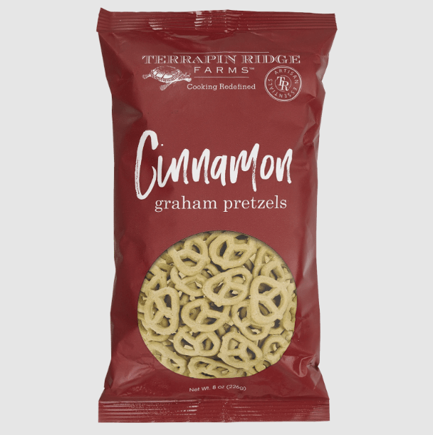 Terrapin Ridge Farms Cinnamon Graham crackers in a pretzel shape available at Olive Oil Etcetera 