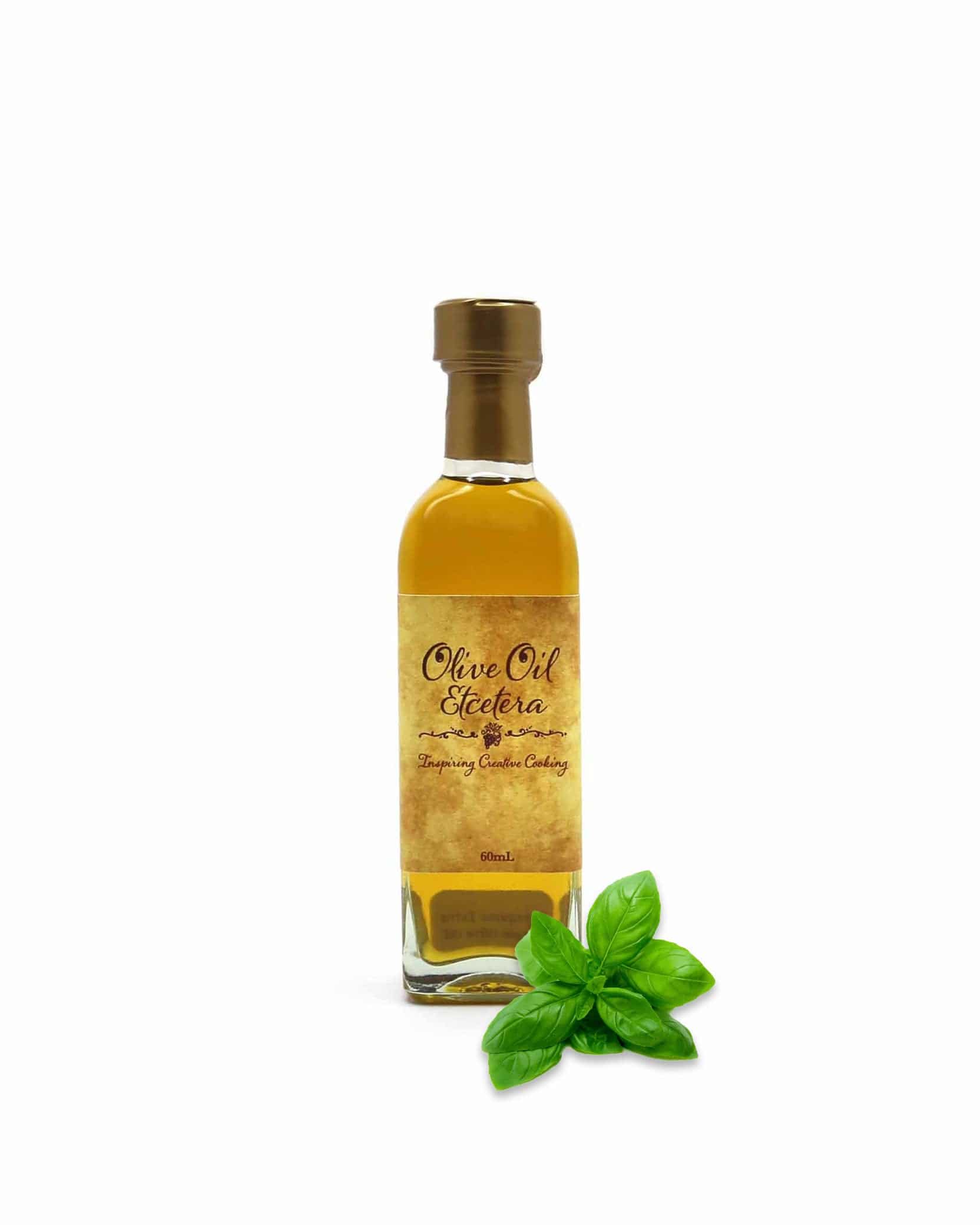 60 ml bottle of basil olive oil from California available at Olive Oil Etcetera in Bucks County 