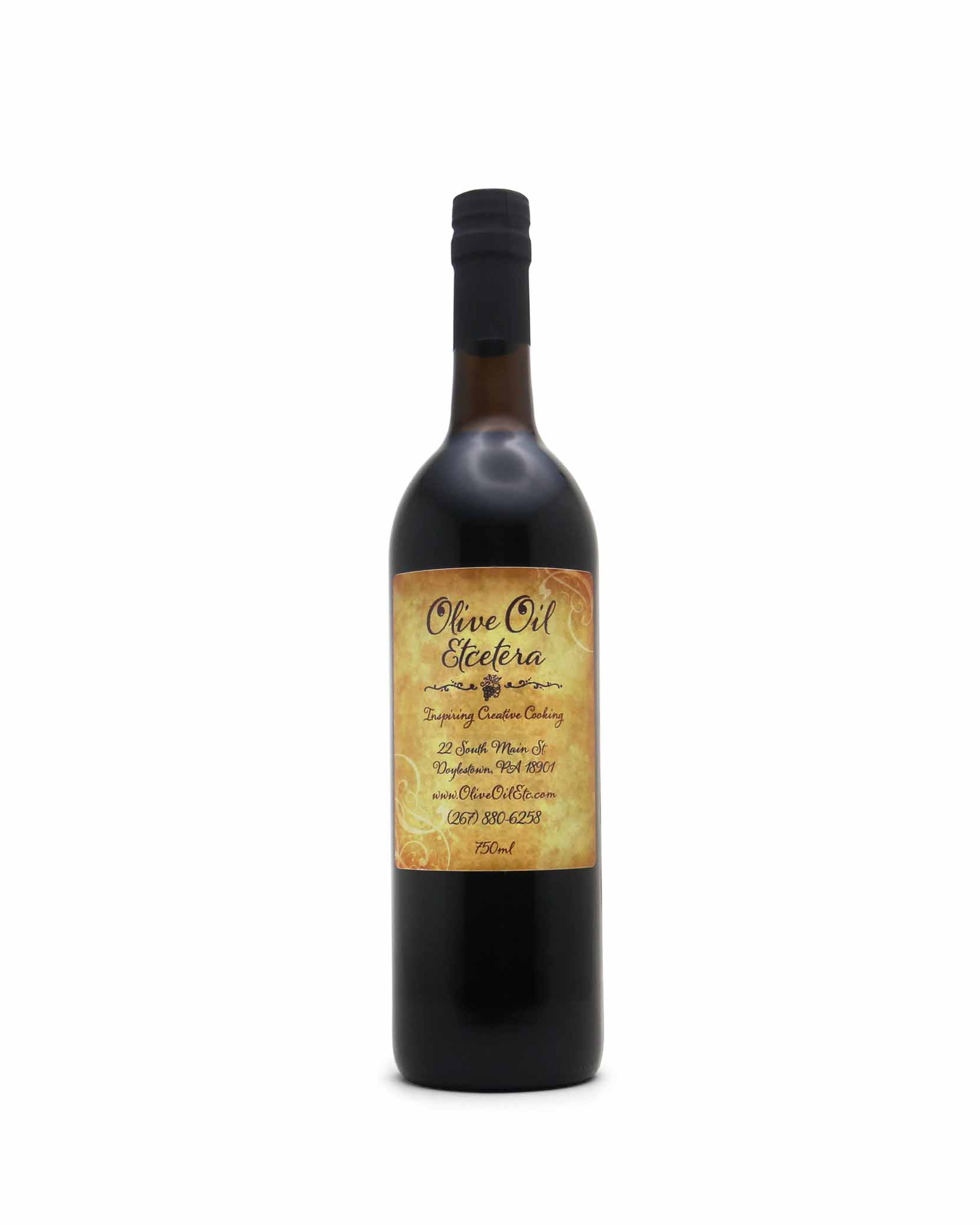 750 ml bottle of black walnut balsamic vinegar available at Olive Oil Etcetera in Bucks County